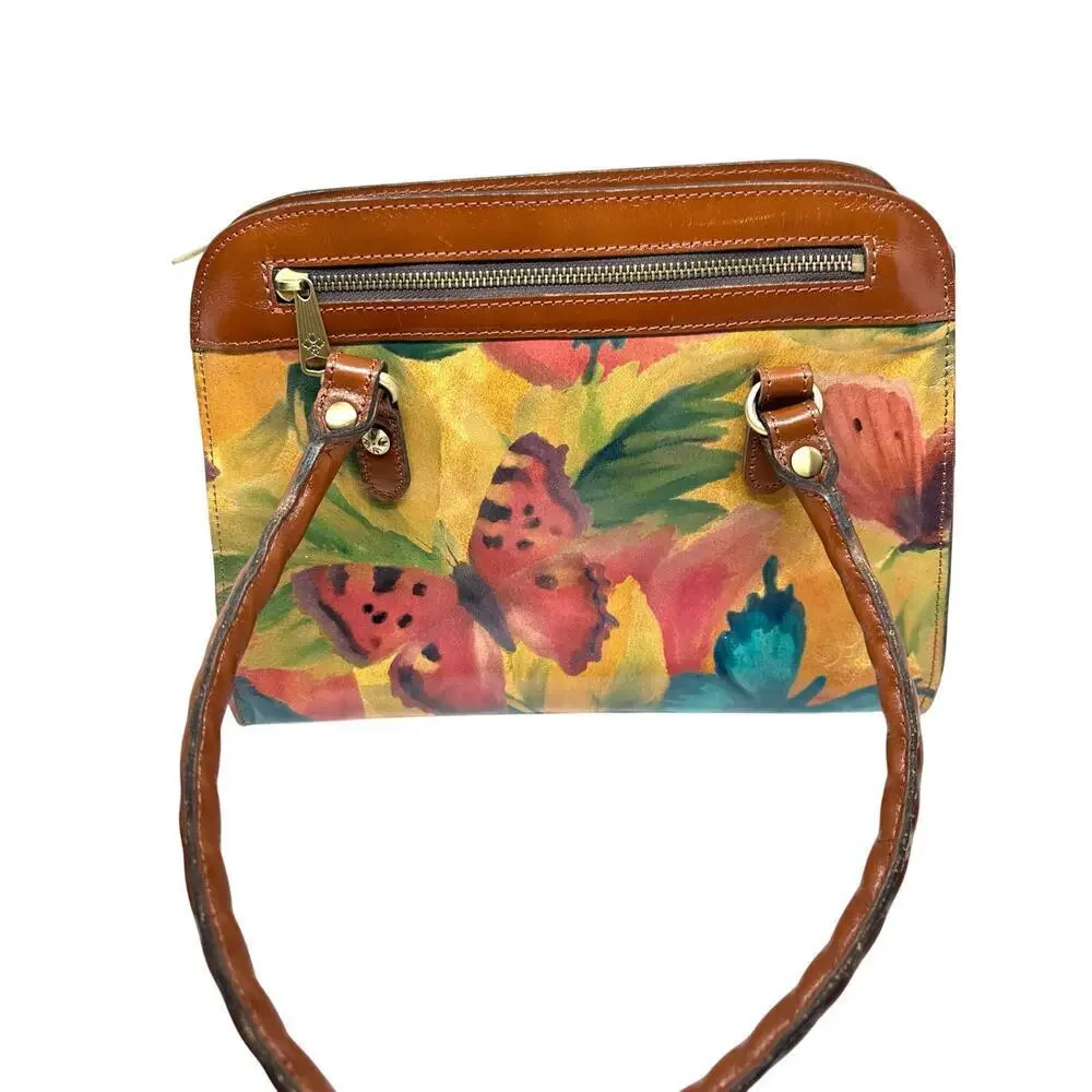 PATRICIA NASH Calvi Satchel Watercolor Butterfly Purse Heritage Collection